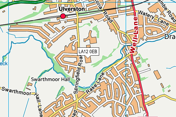 Ulverston Victoria High School map (LA12 0EB) - OS VectorMap District (Ordnance Survey)