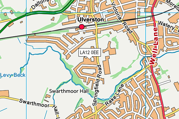 LA12 0EE map - OS VectorMap District (Ordnance Survey)