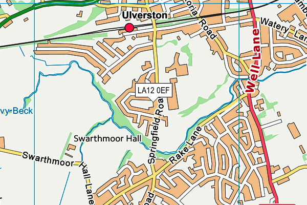 LA12 0EF map - OS VectorMap District (Ordnance Survey)