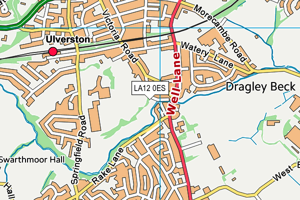 LA12 0ES map - OS VectorMap District (Ordnance Survey)