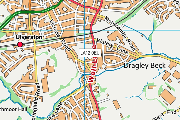 LA12 0EU map - OS VectorMap District (Ordnance Survey)