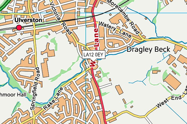 LA12 0EY map - OS VectorMap District (Ordnance Survey)