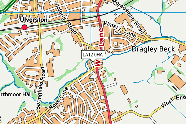 LA12 0HA map - OS VectorMap District (Ordnance Survey)