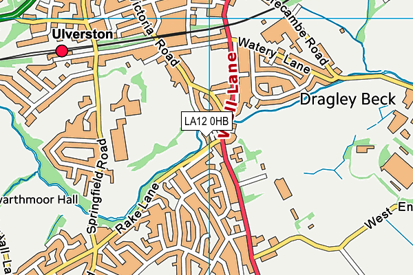 LA12 0HB map - OS VectorMap District (Ordnance Survey)