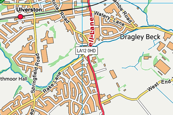 LA12 0HD map - OS VectorMap District (Ordnance Survey)