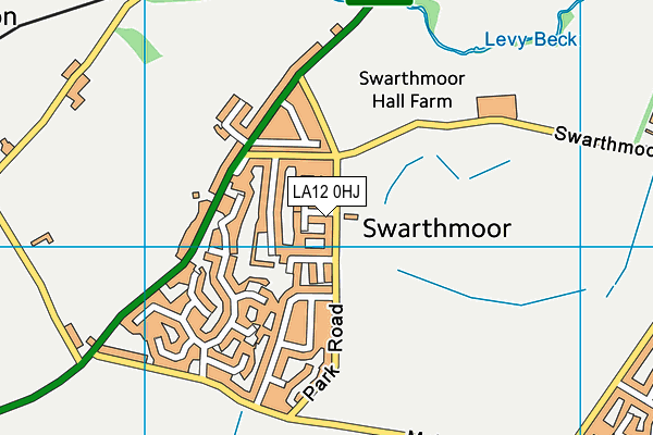Swarthmoor Football Club map (LA12 0HJ) - OS VectorMap District (Ordnance Survey)