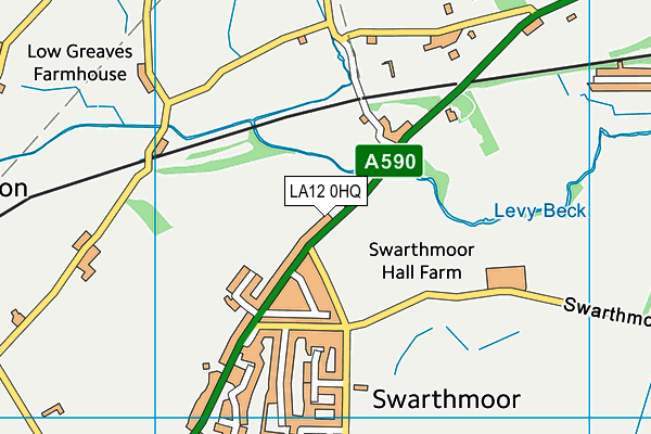 LA12 0HQ map - OS VectorMap District (Ordnance Survey)