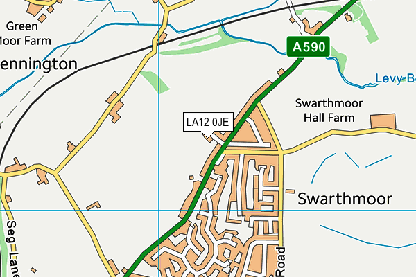 LA12 0JE map - OS VectorMap District (Ordnance Survey)