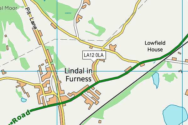Lindal Moor Cricket Club map (LA12 0LA) - OS VectorMap District (Ordnance Survey)