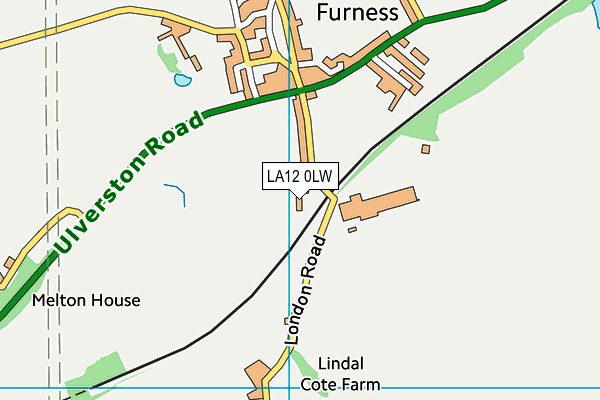 LA12 0LW map - OS VectorMap District (Ordnance Survey)