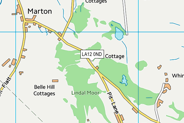 LA12 0ND map - OS VectorMap District (Ordnance Survey)