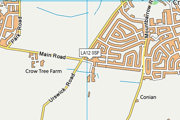 LA12 0SF map - OS VectorMap District (Ordnance Survey)