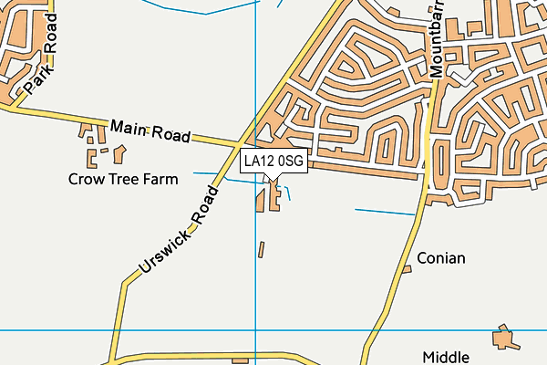 LA12 0SG map - OS VectorMap District (Ordnance Survey)