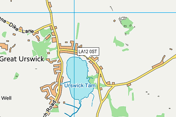 LA12 0ST map - OS VectorMap District (Ordnance Survey)