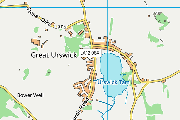 LA12 0SX map - OS VectorMap District (Ordnance Survey)