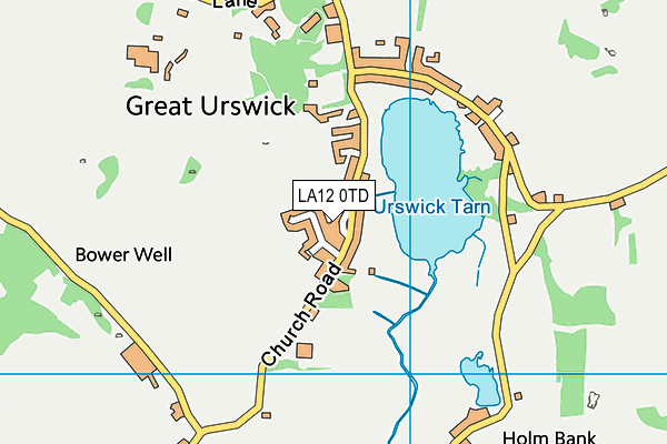 LA12 0TD map - OS VectorMap District (Ordnance Survey)