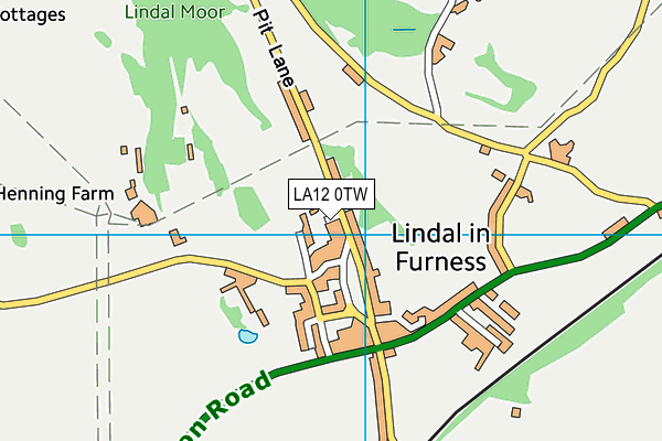 LA12 0TW map - OS VectorMap District (Ordnance Survey)