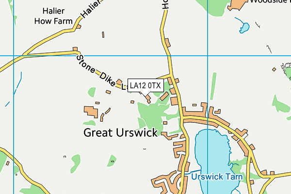 LA12 0TX map - OS VectorMap District (Ordnance Survey)