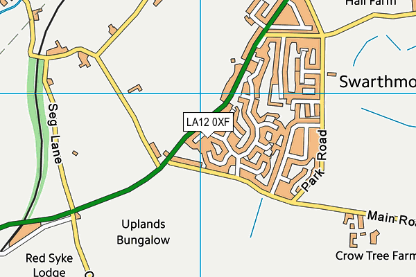 LA12 0XF map - OS VectorMap District (Ordnance Survey)