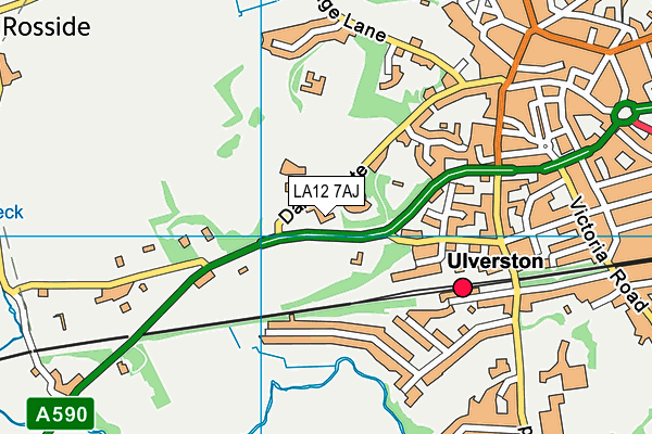 Map of THE OLD LIBRARY ULVERSTON LIMITED at district scale