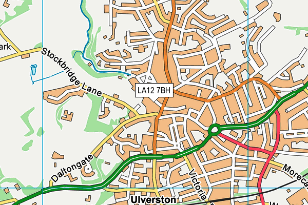 LA12 7BH map - OS VectorMap District (Ordnance Survey)