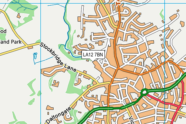 LA12 7BN map - OS VectorMap District (Ordnance Survey)