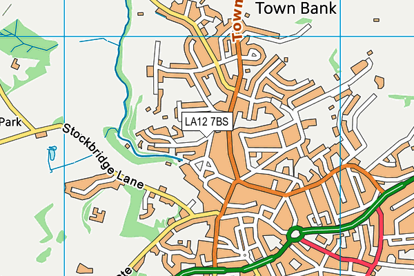 LA12 7BS map - OS VectorMap District (Ordnance Survey)