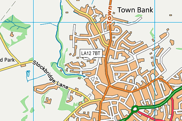 LA12 7BT map - OS VectorMap District (Ordnance Survey)