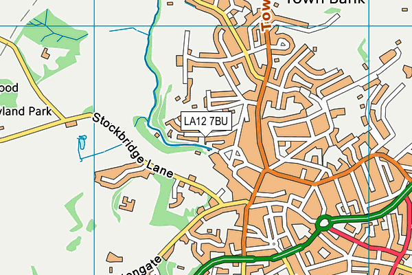 LA12 7BU map - OS VectorMap District (Ordnance Survey)