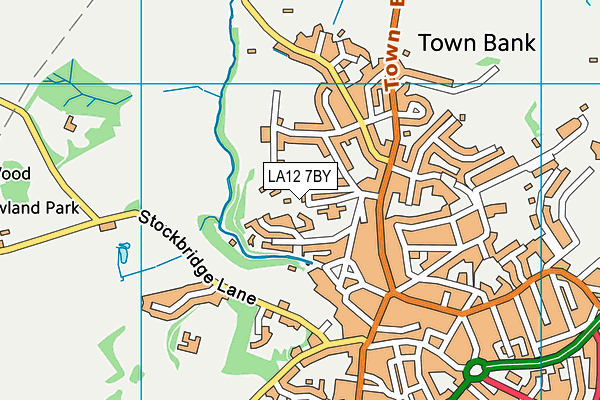 LA12 7BY map - OS VectorMap District (Ordnance Survey)