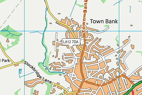 LA12 7DA map - OS VectorMap District (Ordnance Survey)