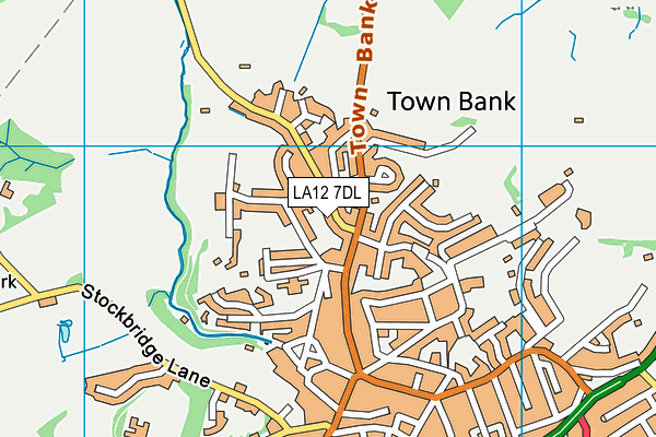 LA12 7DL map - OS VectorMap District (Ordnance Survey)