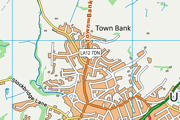 LA12 7DN map - OS VectorMap District (Ordnance Survey)