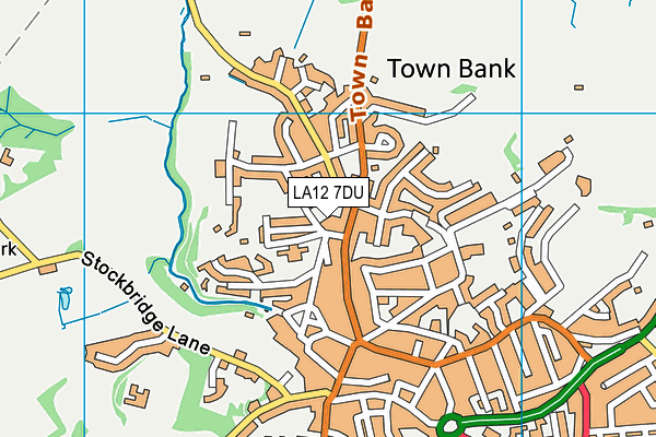 LA12 7DU map - OS VectorMap District (Ordnance Survey)