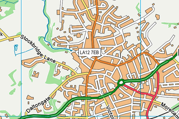LA12 7EB map - OS VectorMap District (Ordnance Survey)