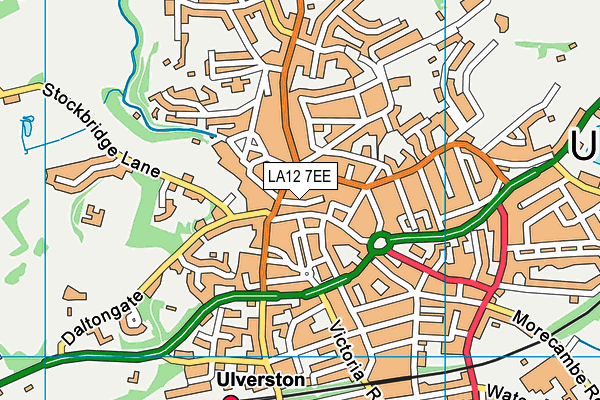 LA12 7EE map - OS VectorMap District (Ordnance Survey)
