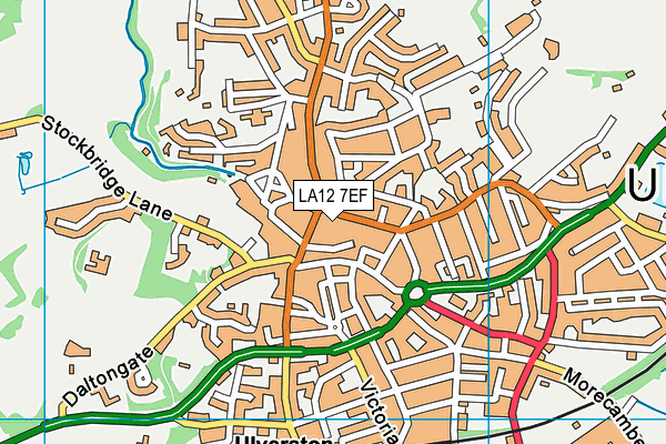 LA12 7EF map - OS VectorMap District (Ordnance Survey)