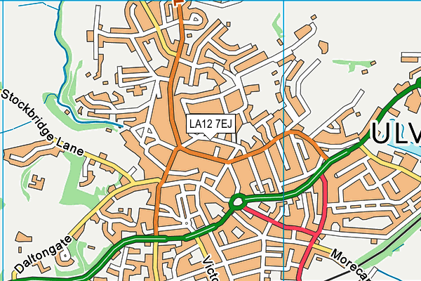 LA12 7EJ map - OS VectorMap District (Ordnance Survey)