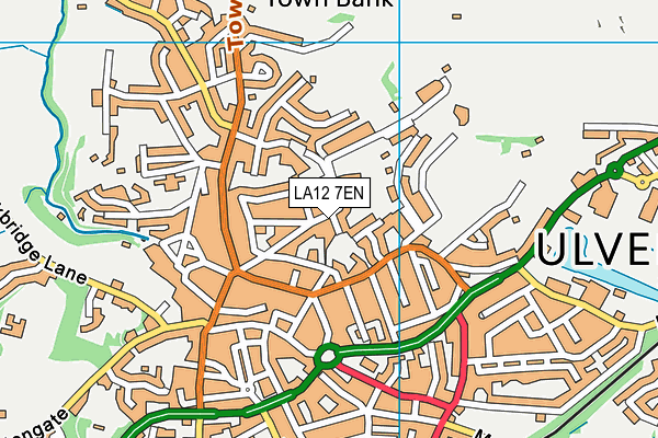 Church Walk CofE Primary School map (LA12 7EN) - OS VectorMap District (Ordnance Survey)