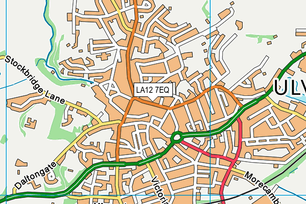 LA12 7EQ map - OS VectorMap District (Ordnance Survey)