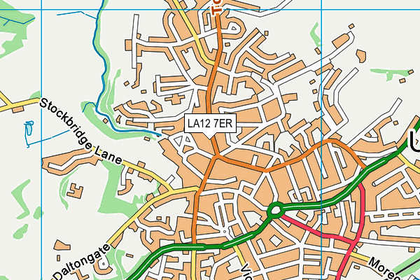 LA12 7ER map - OS VectorMap District (Ordnance Survey)