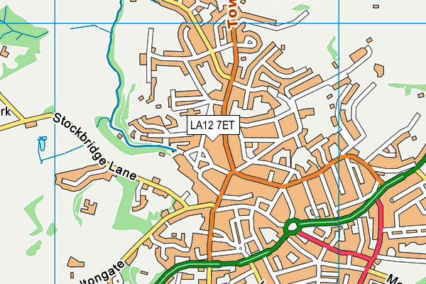 LA12 7ET map - OS VectorMap District (Ordnance Survey)