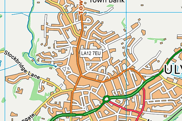 LA12 7EU map - OS VectorMap District (Ordnance Survey)