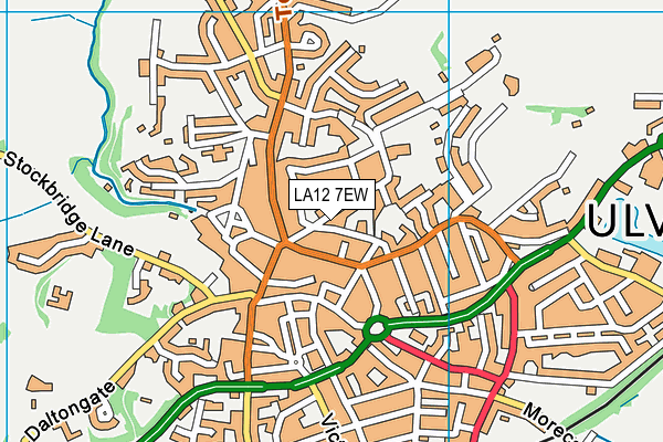 LA12 7EW map - OS VectorMap District (Ordnance Survey)