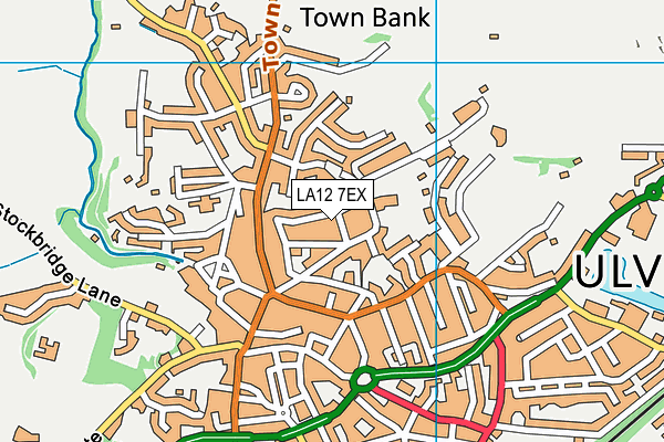 LA12 7EX map - OS VectorMap District (Ordnance Survey)