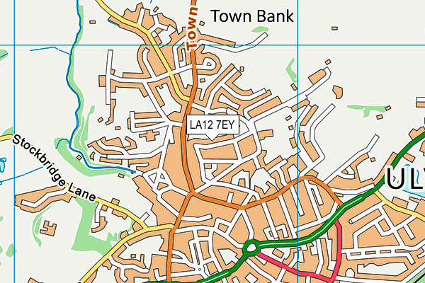 LA12 7EY map - OS VectorMap District (Ordnance Survey)