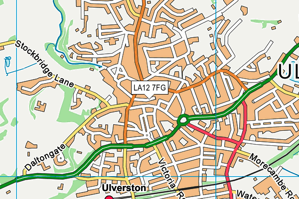 LA12 7FG map - OS VectorMap District (Ordnance Survey)