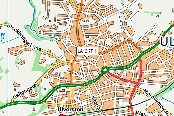 LA12 7FH map - OS VectorMap District (Ordnance Survey)