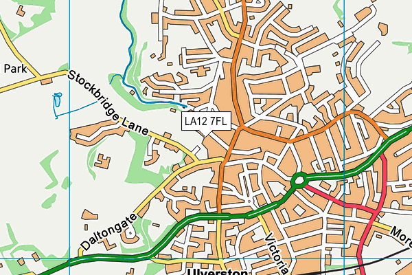 LA12 7FL map - OS VectorMap District (Ordnance Survey)