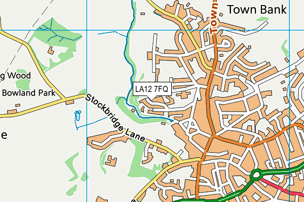 LA12 7FQ map - OS VectorMap District (Ordnance Survey)